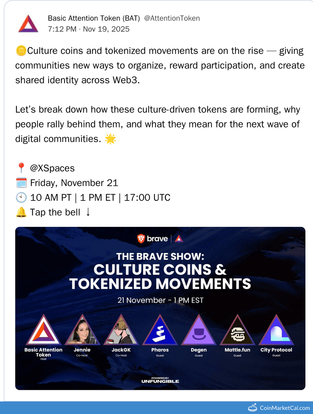 Basic Attention Culture Coins Talk