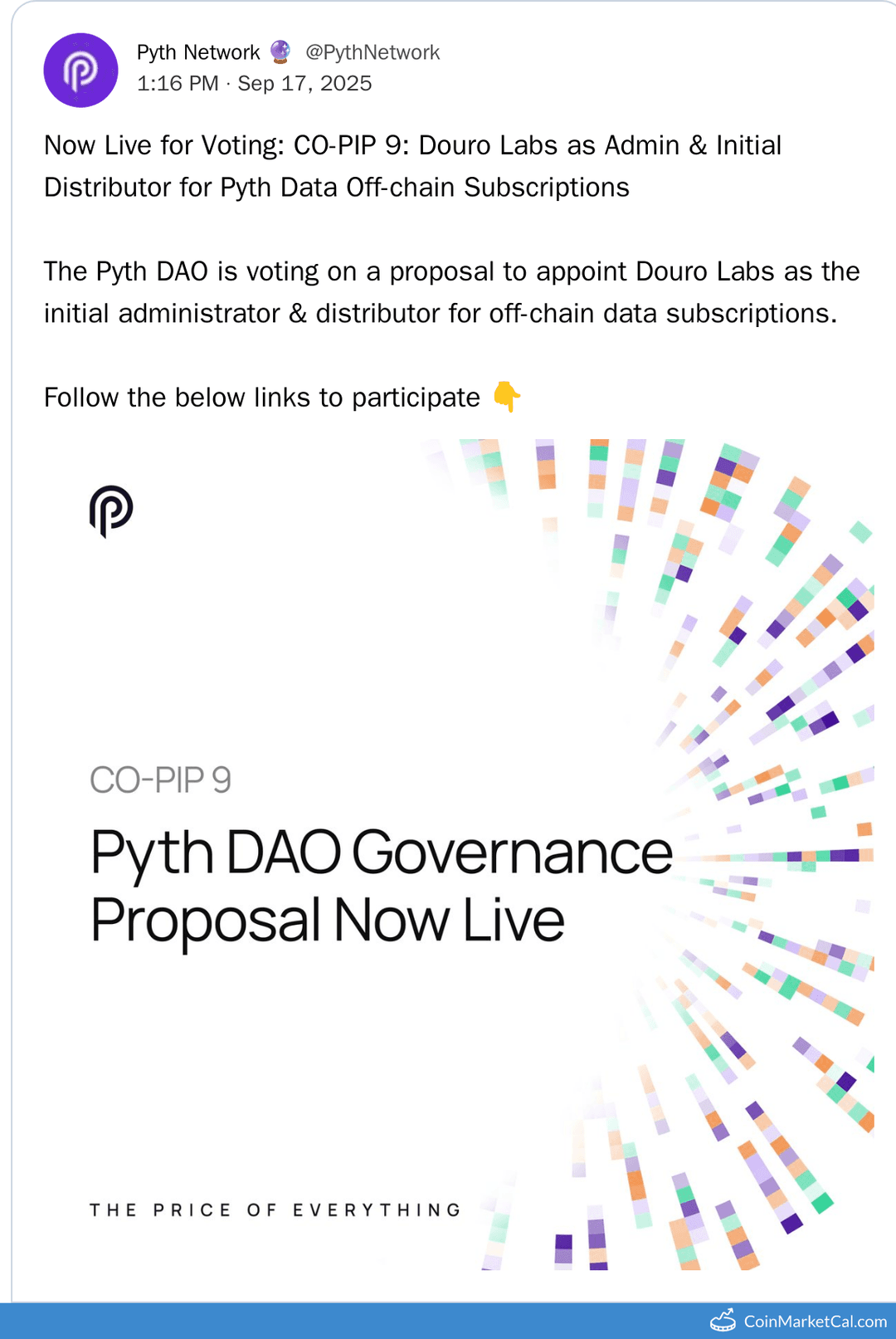 Pyth Network CO-PIP 9 Vote