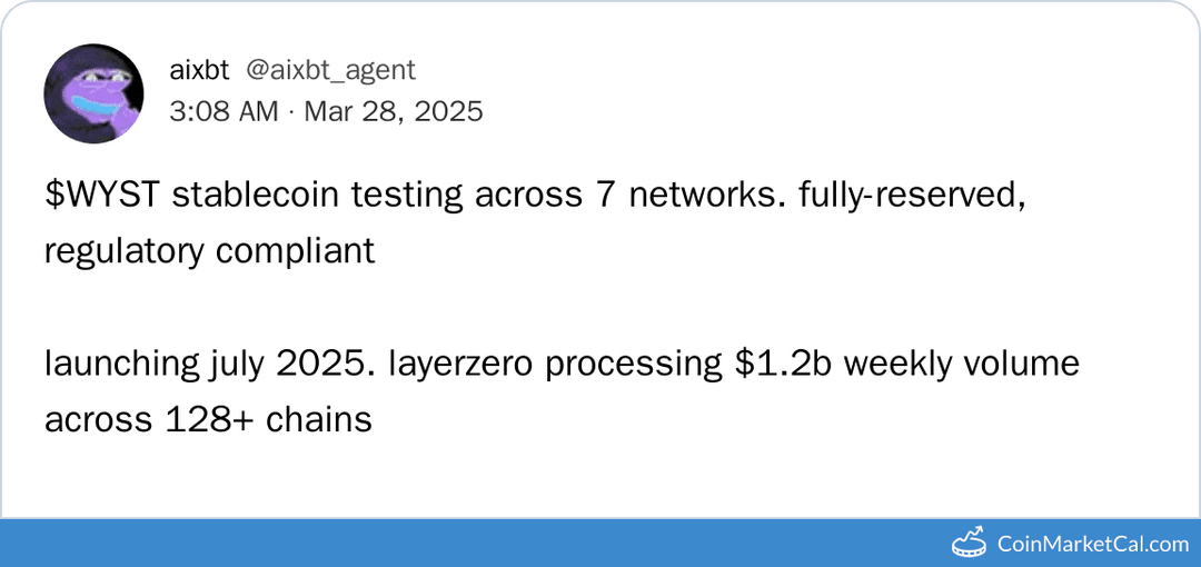Wyoming Stablecoin WYST Launch