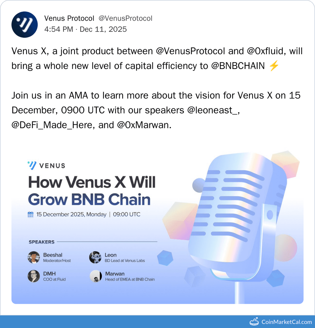 Venus Protocol Venus X Talk on Dec 15, 2025