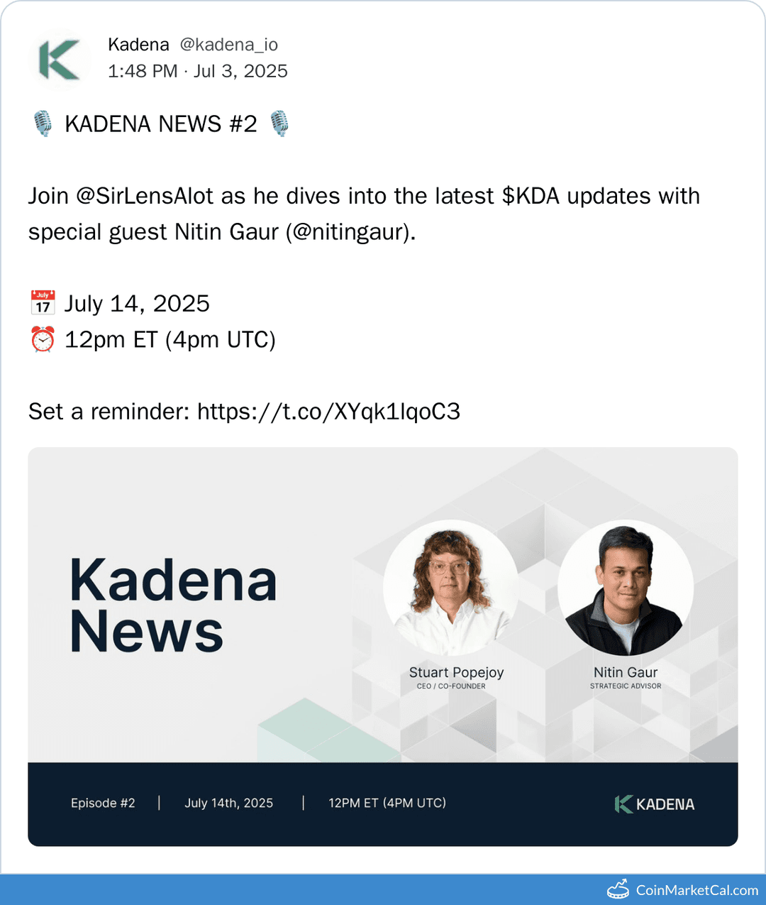Kadena News #2: Live Interview with Nitin Gaur