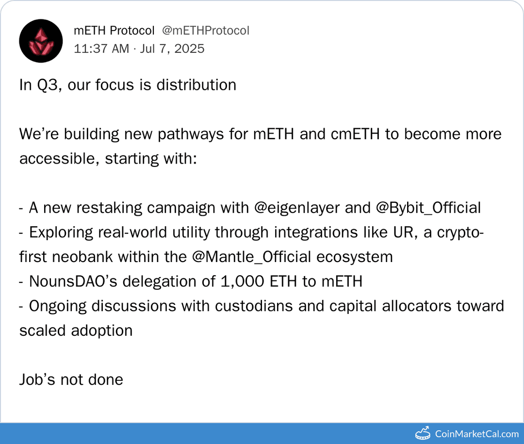 mETH Protocol cmETH Restaking Campaign with Bybit and EigenLayer