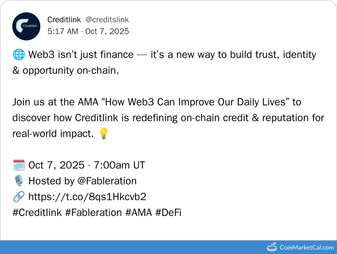 Creditlink Web3 AMA