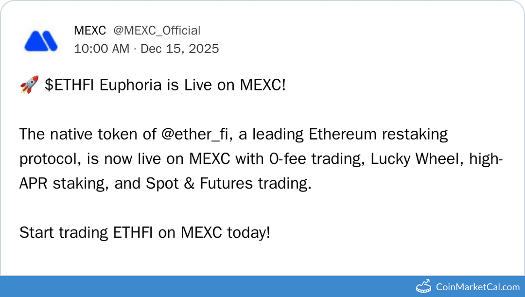 Ether.fi MEXC Listing