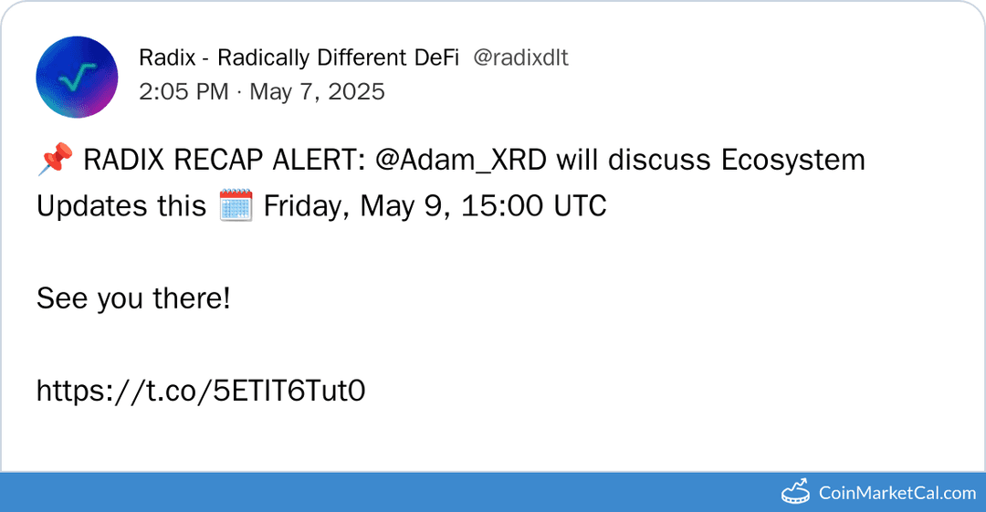 Radix Ecosystem Updates