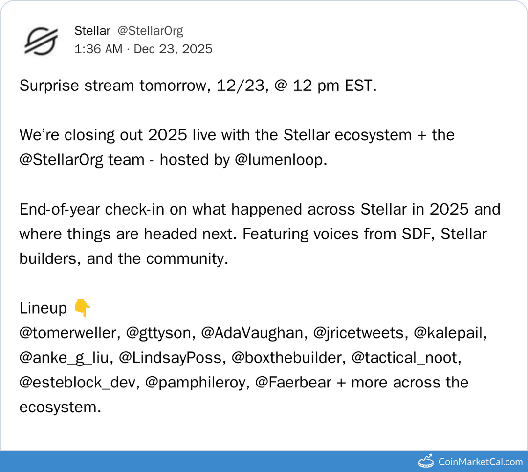 Stellar End-of-year Stream