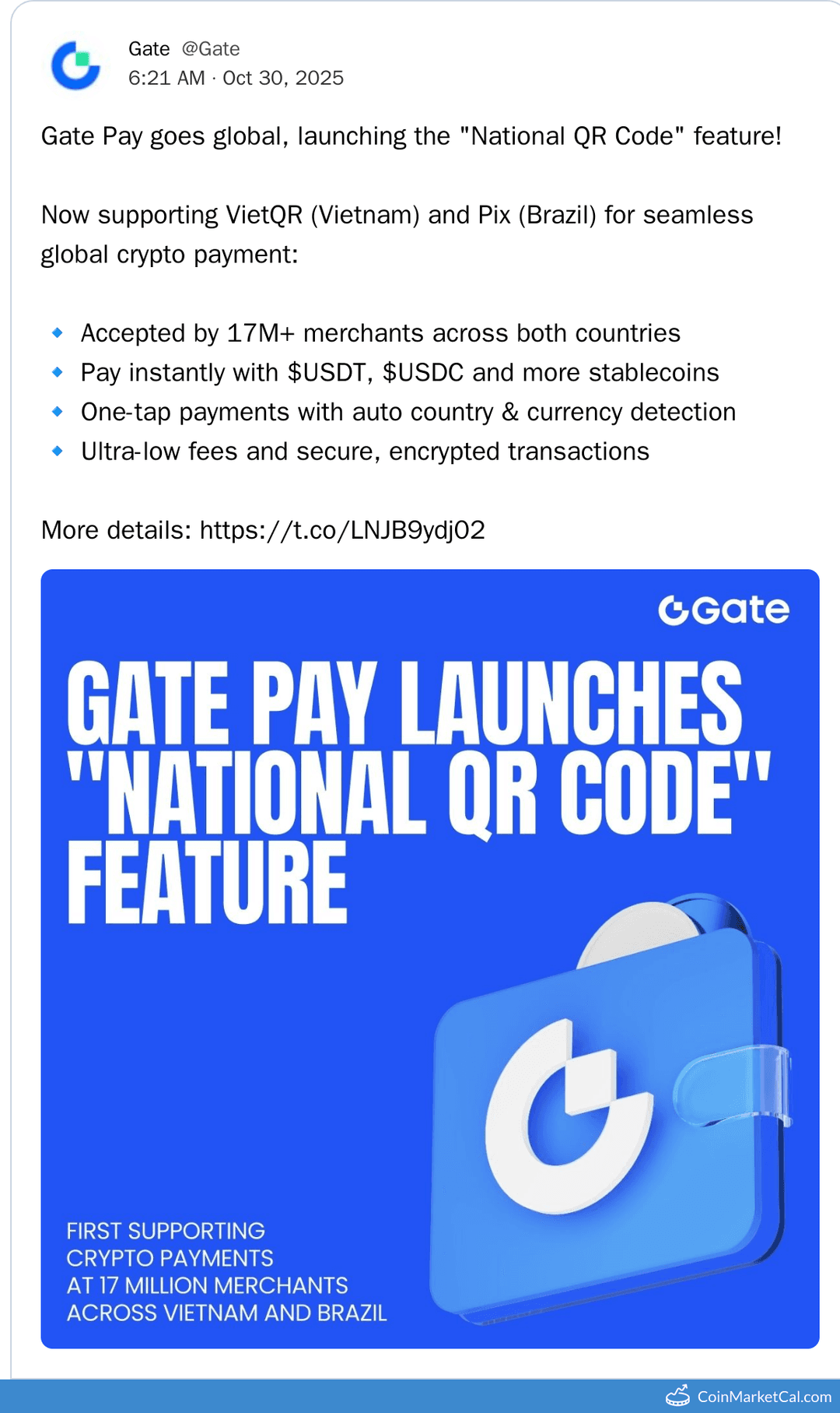 Gate Pay National QR Code Launch