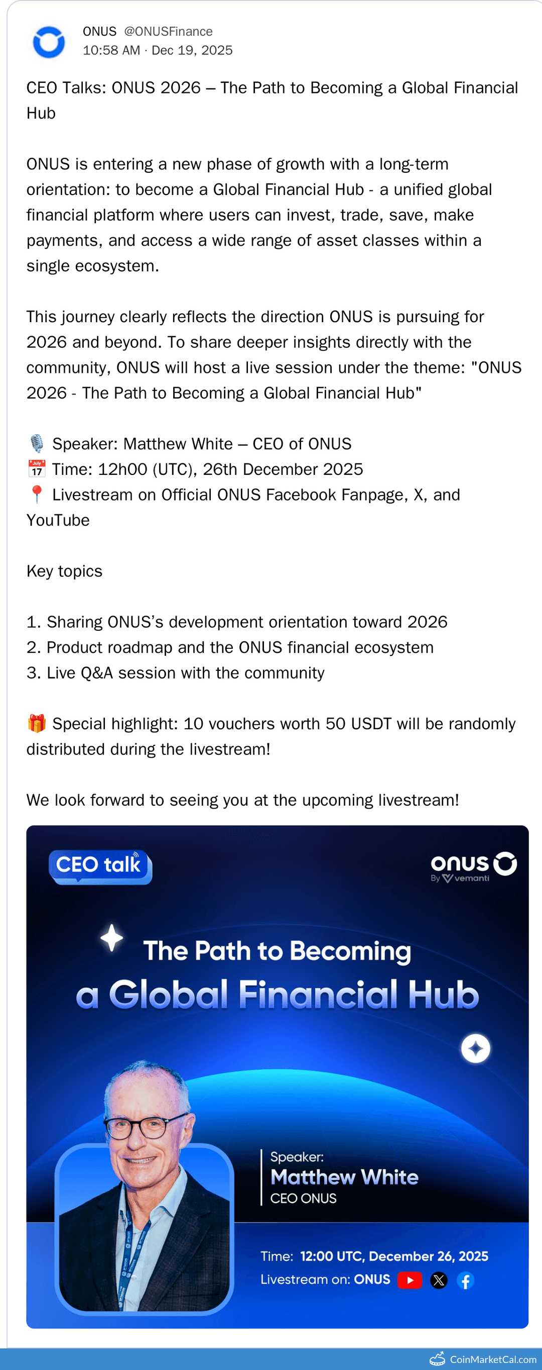 ONUS 2026 Talk