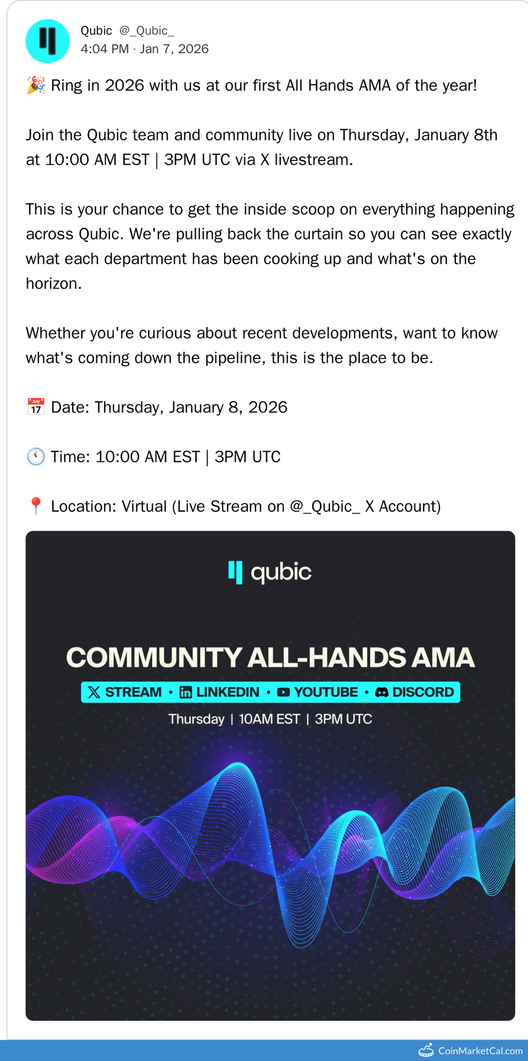 Qubic All Hands AMA Livestream