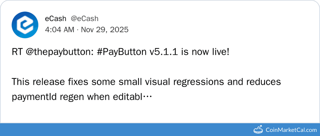 eCash PayButton V5.1.1 Update