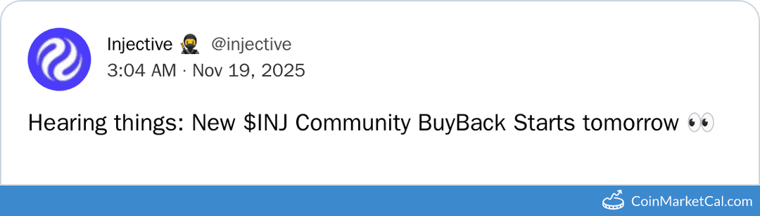 Injective Community Buyback Starts