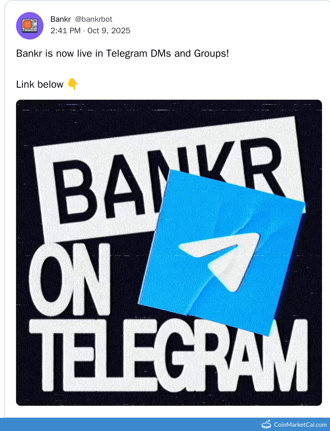 BankrCoin Telegram Bot Release