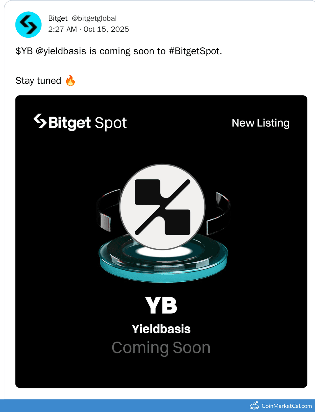 Bitget Listing ANN: Yield Basis Listing Event