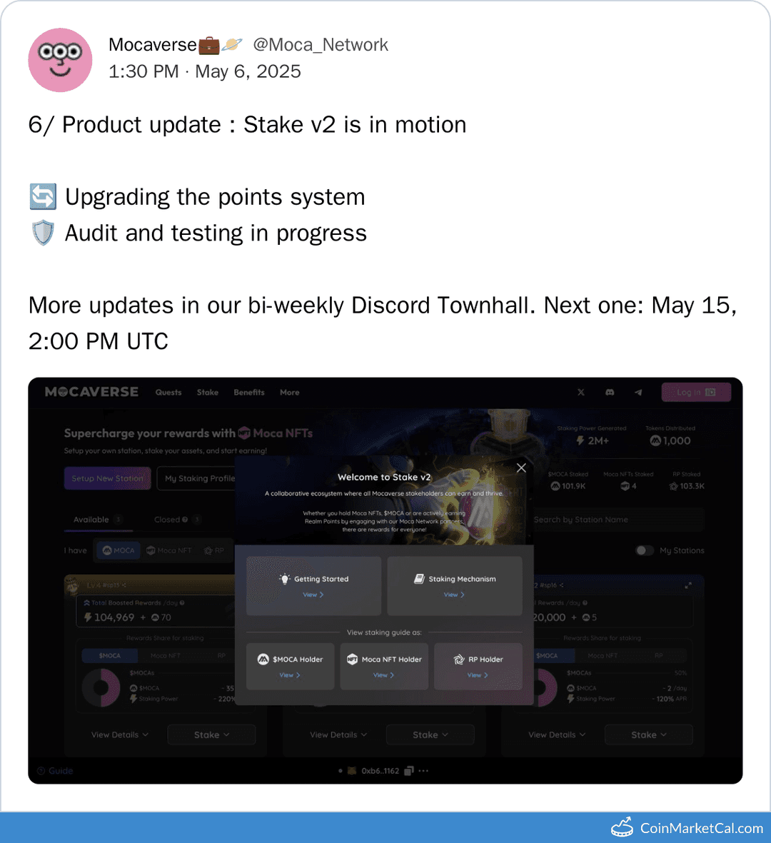 Stake v2 Launch by Moca Network