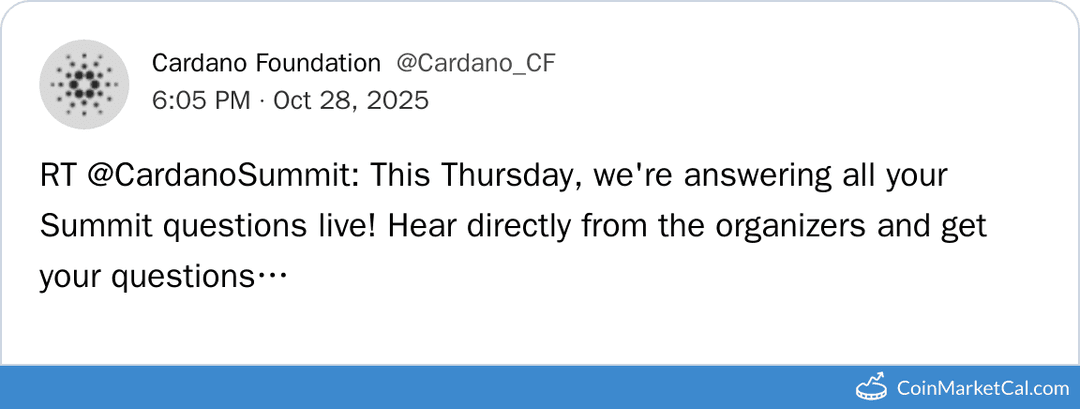 Cardano Summit AMA