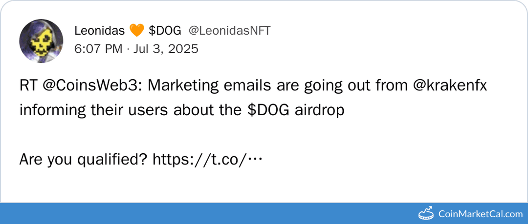 $DOG Airdrop Snapshot