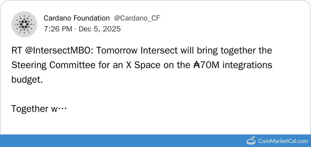 Cardano Steering Committee Space Event