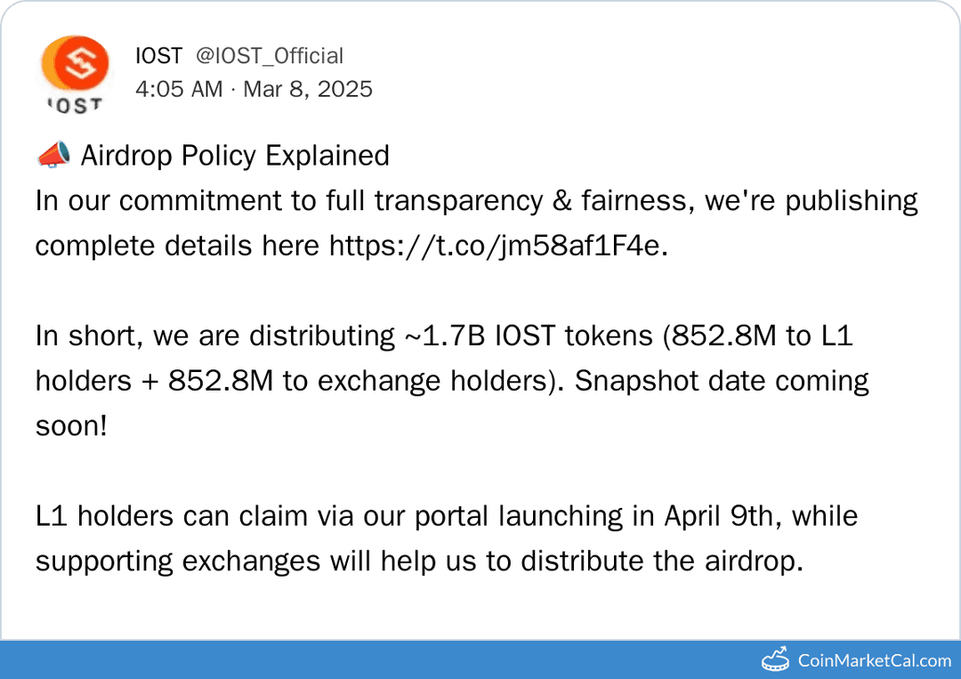 IOST Airdrop Claim