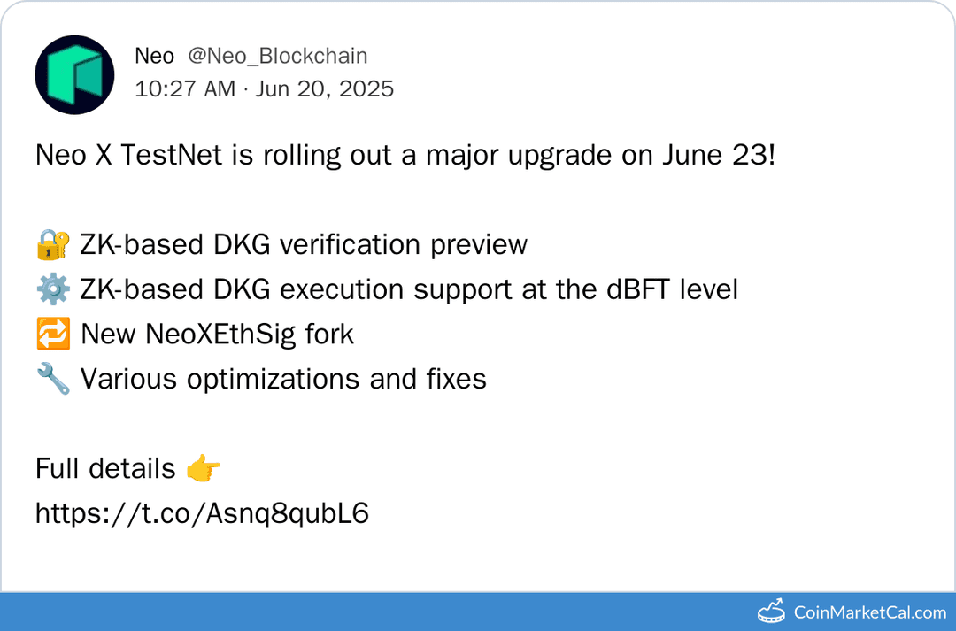 Neo X TestNet v0.4.0 Upgrade