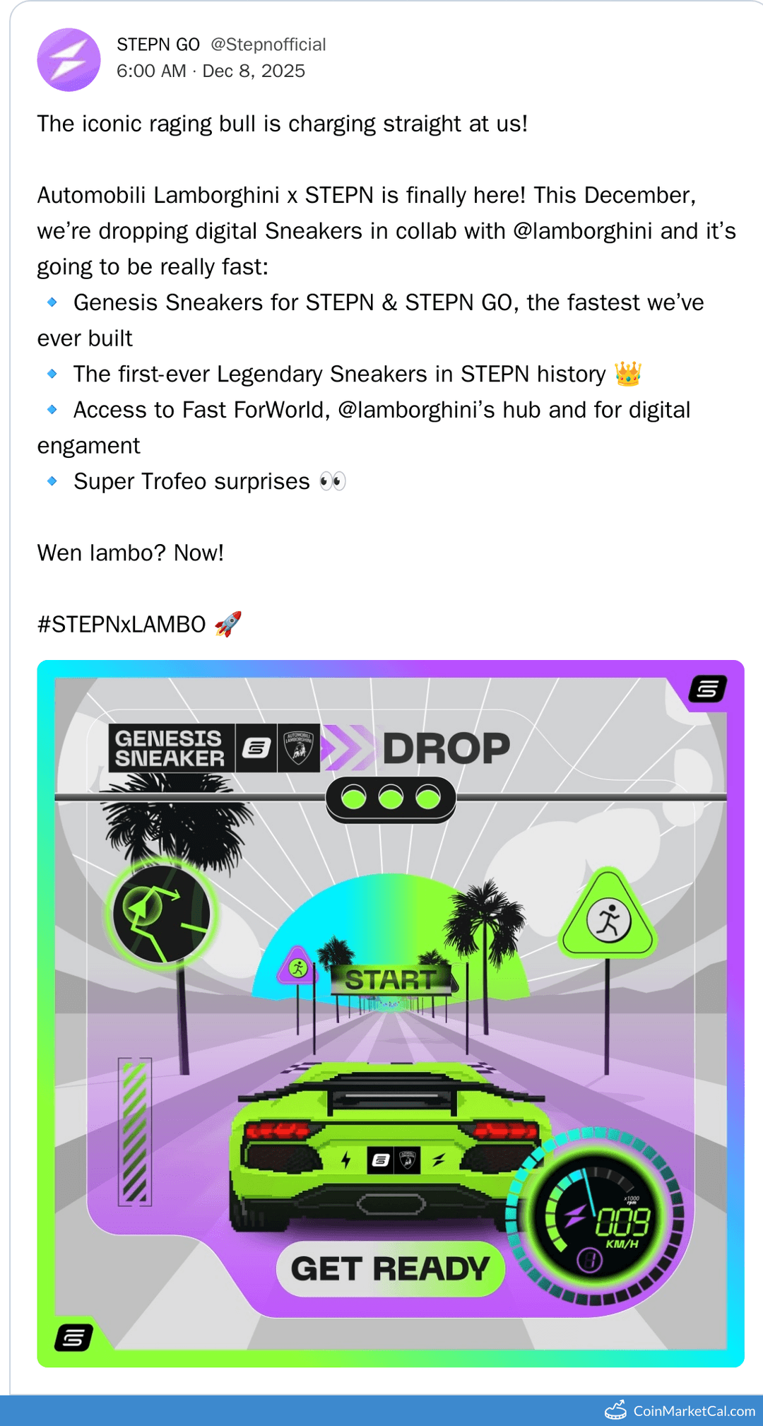 STEPN GO Lamborghini Sneaker Drop