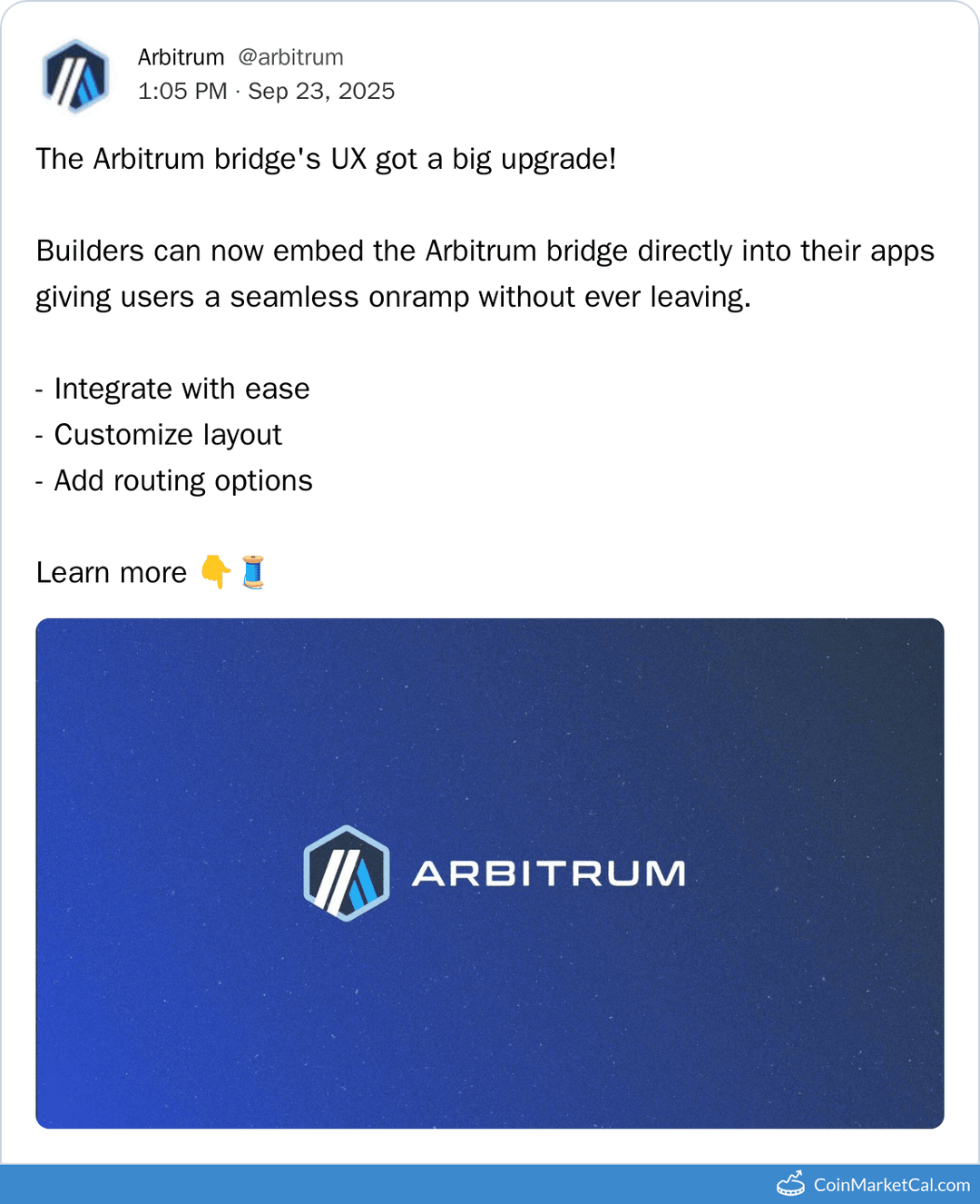 Arbitrum Bridge Embed UX Upgrade