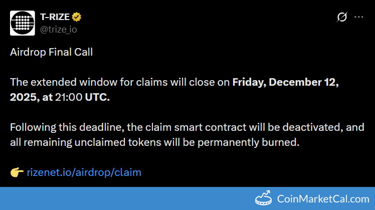 RIZE Claim Contract Closed