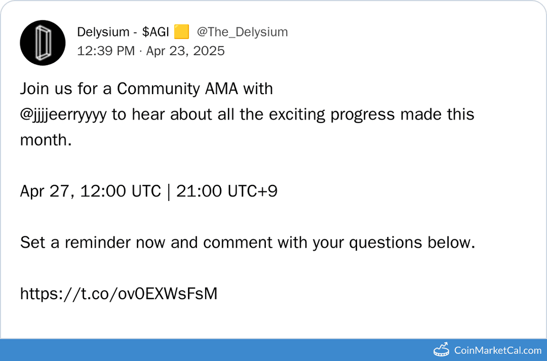 Delysium Community AMA