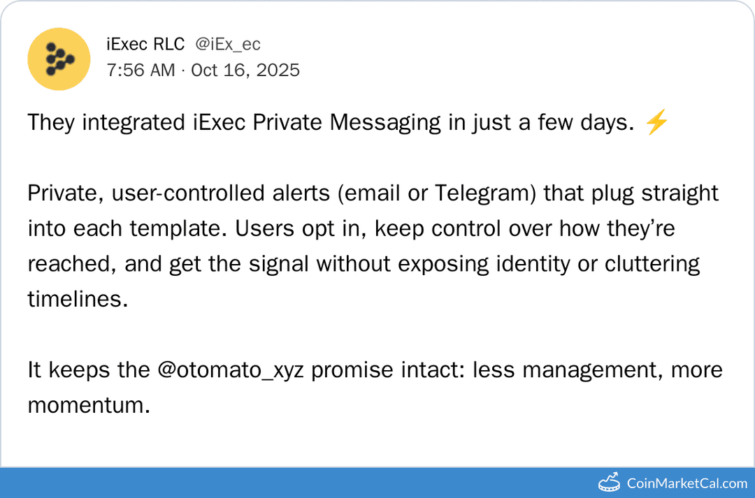 iExec Otomato Integration