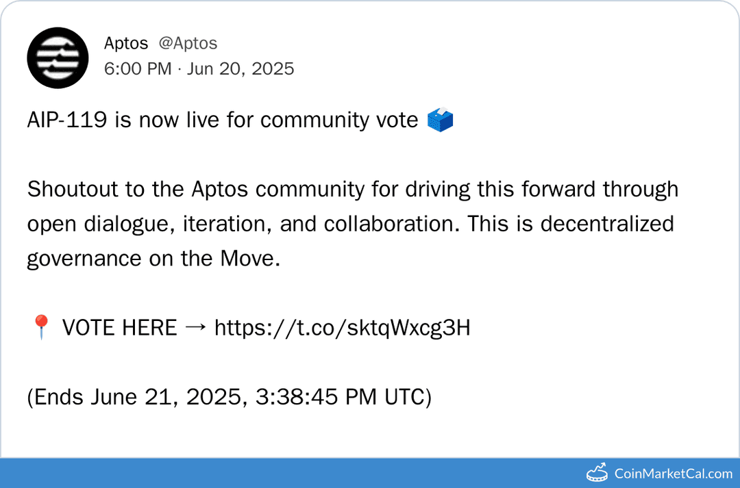 Aptos AIP-119 Voting Deadline
