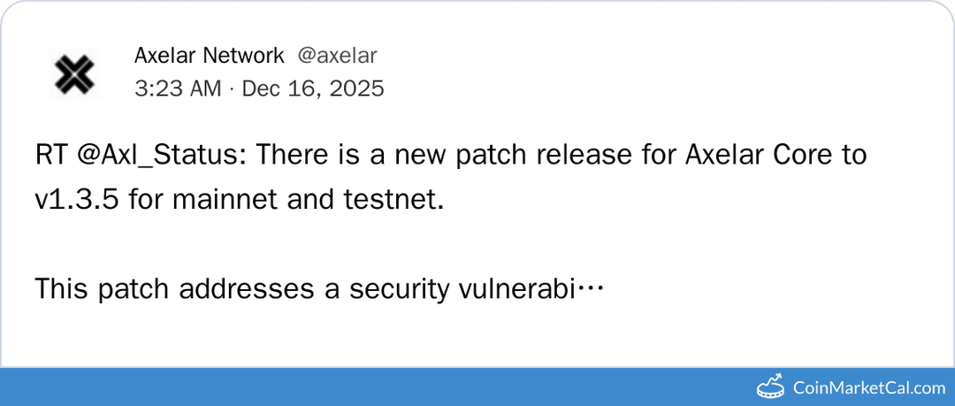 Axelar Core V1.3.5 Patch