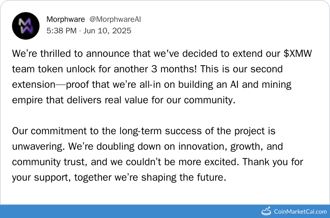 Morphware Token Unlock Extension