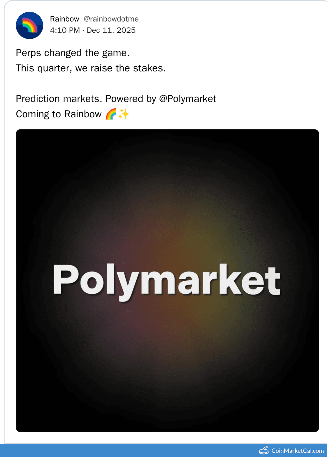 Polymarket on Rainbow Integration