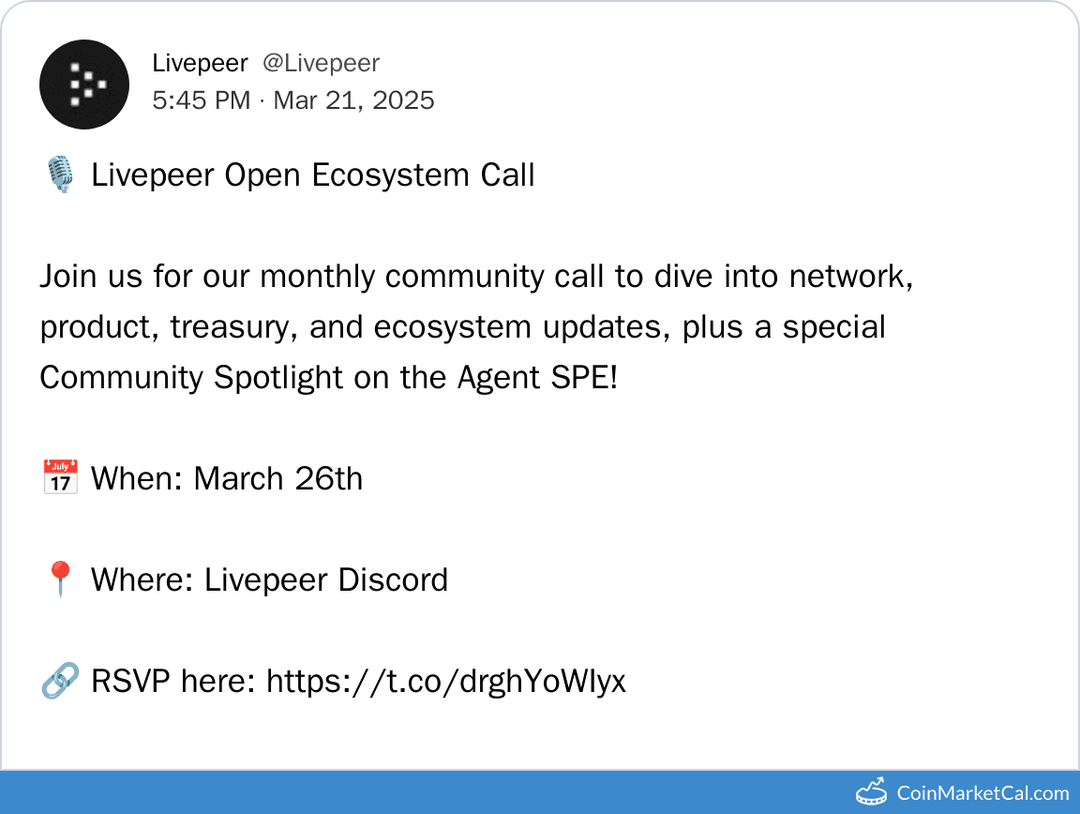 Livepeer Open Ecosystem Call
