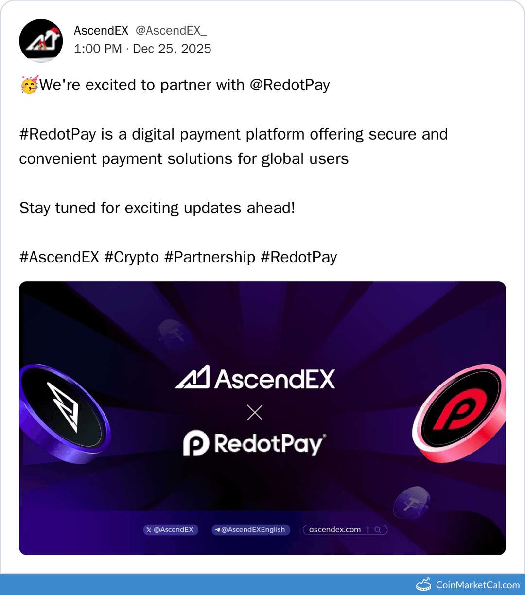 AscendEX and RedotPay Partnership