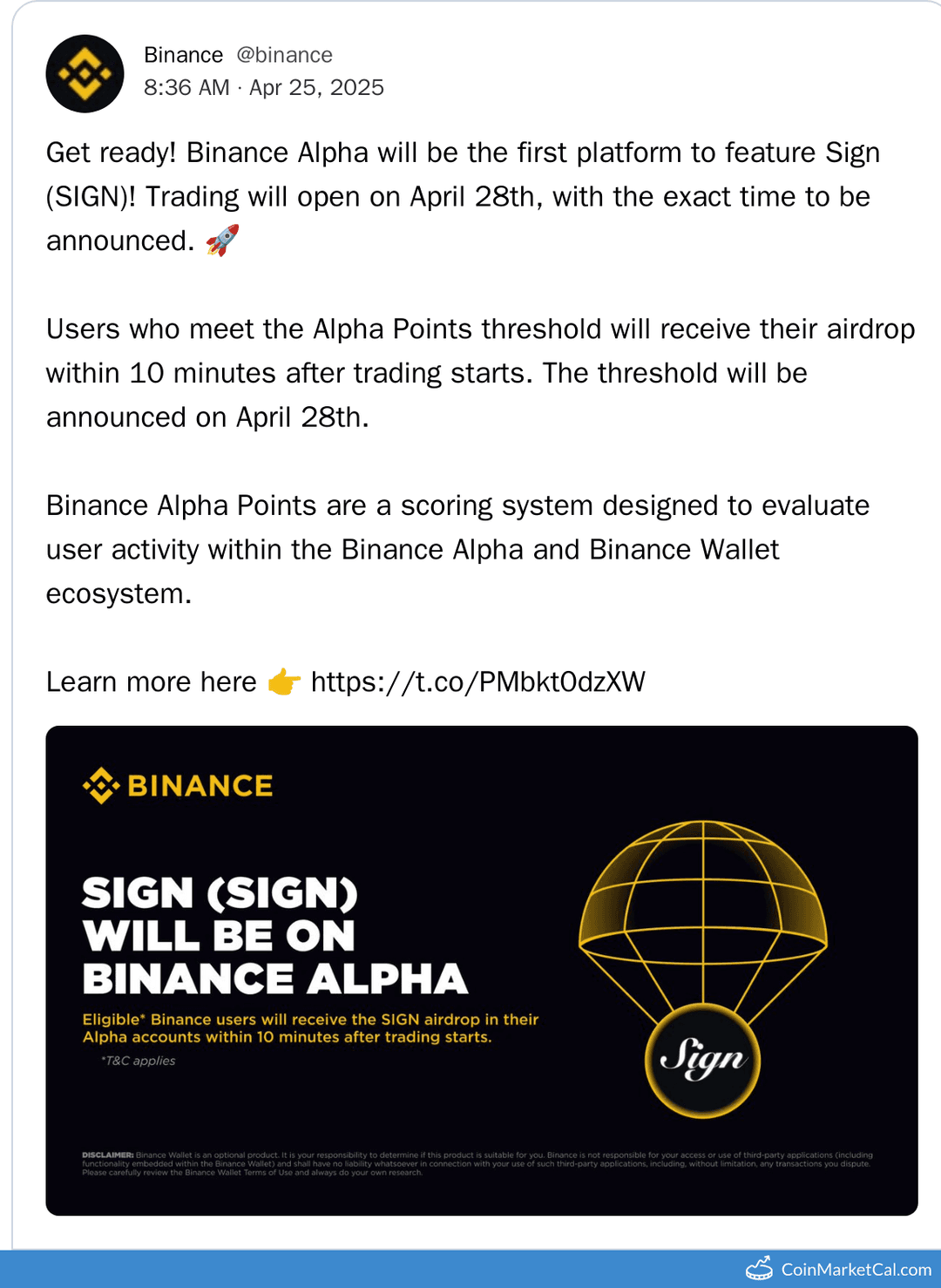 SIGN Protocol (SIGN) Binance Alpha Listing