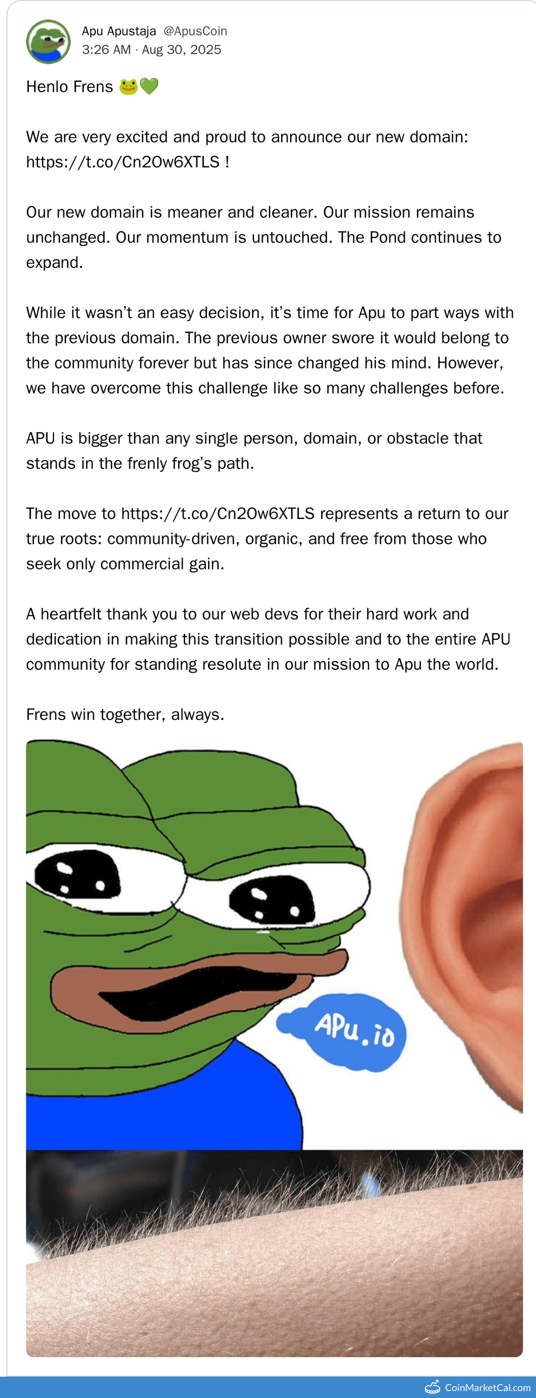 Apu Apustaja NFT Whale Collection Launch