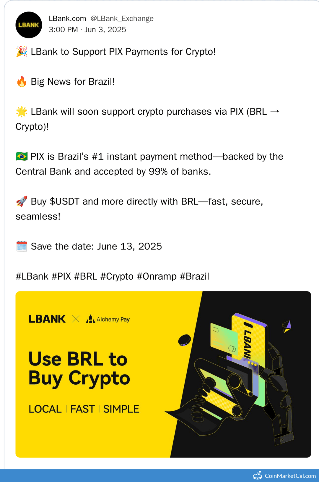 LBank PIX Integration Launch