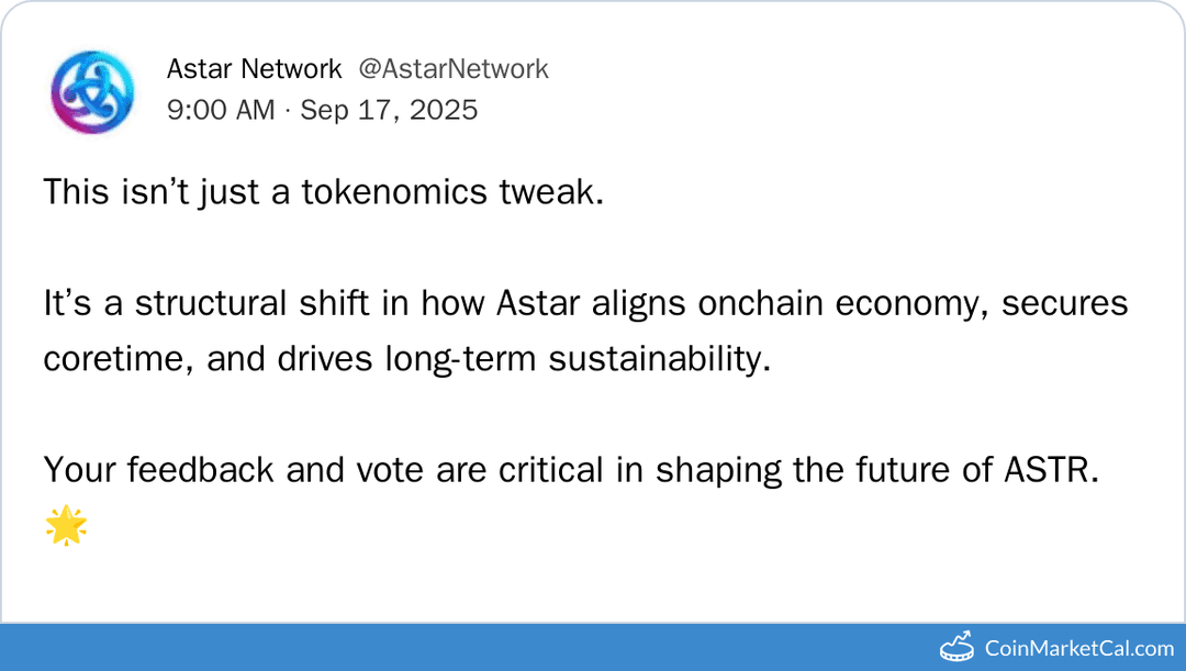 Astar Network Tokenomics 3.0 Vote