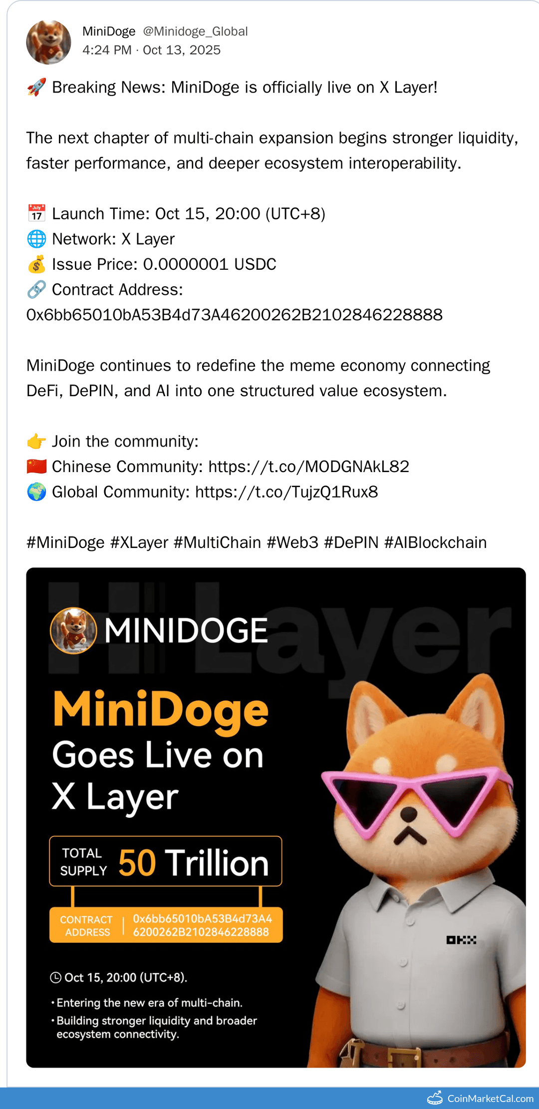 MiniDoge X Layer Integration