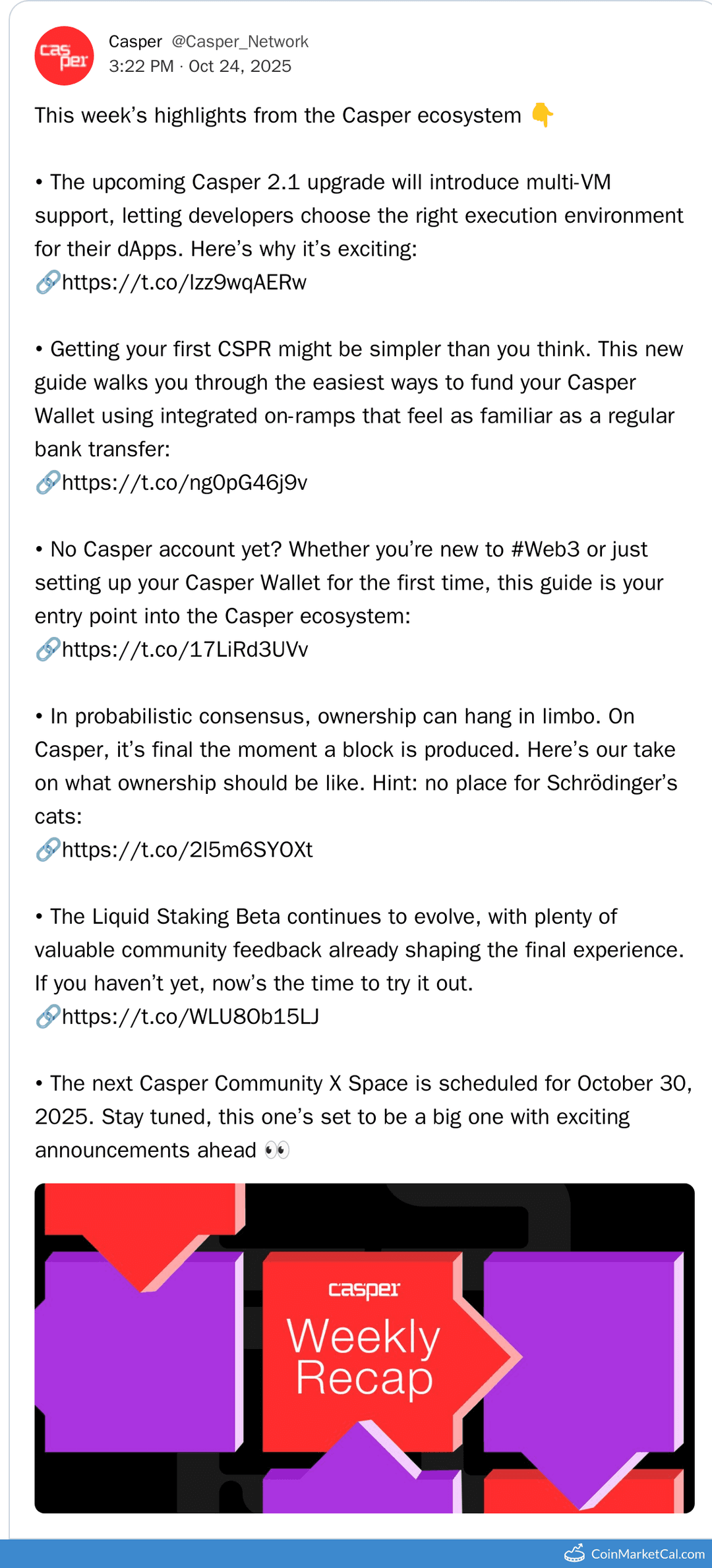 Casper Network Community X Spaces