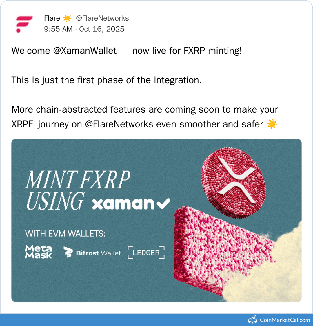Xaman Wallet FXRP Integration by Flare Networks