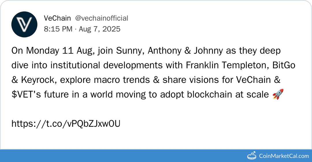 VeChain Institutional Webinar