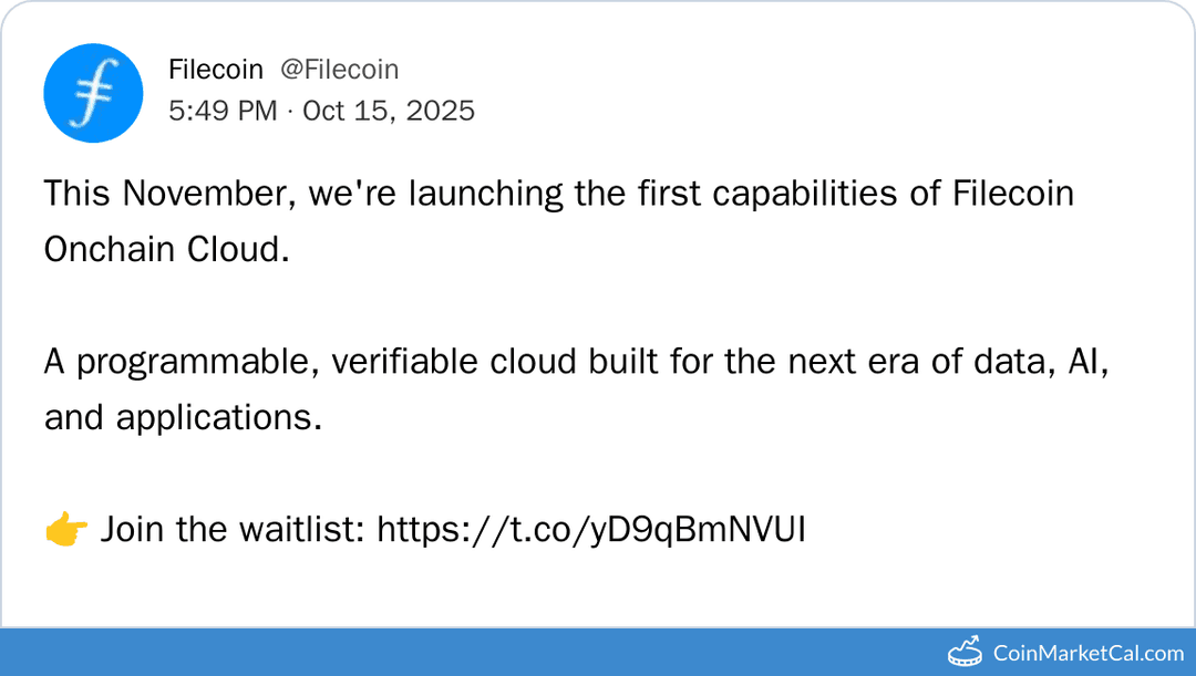 Filecoin Onchain Cloud Launch