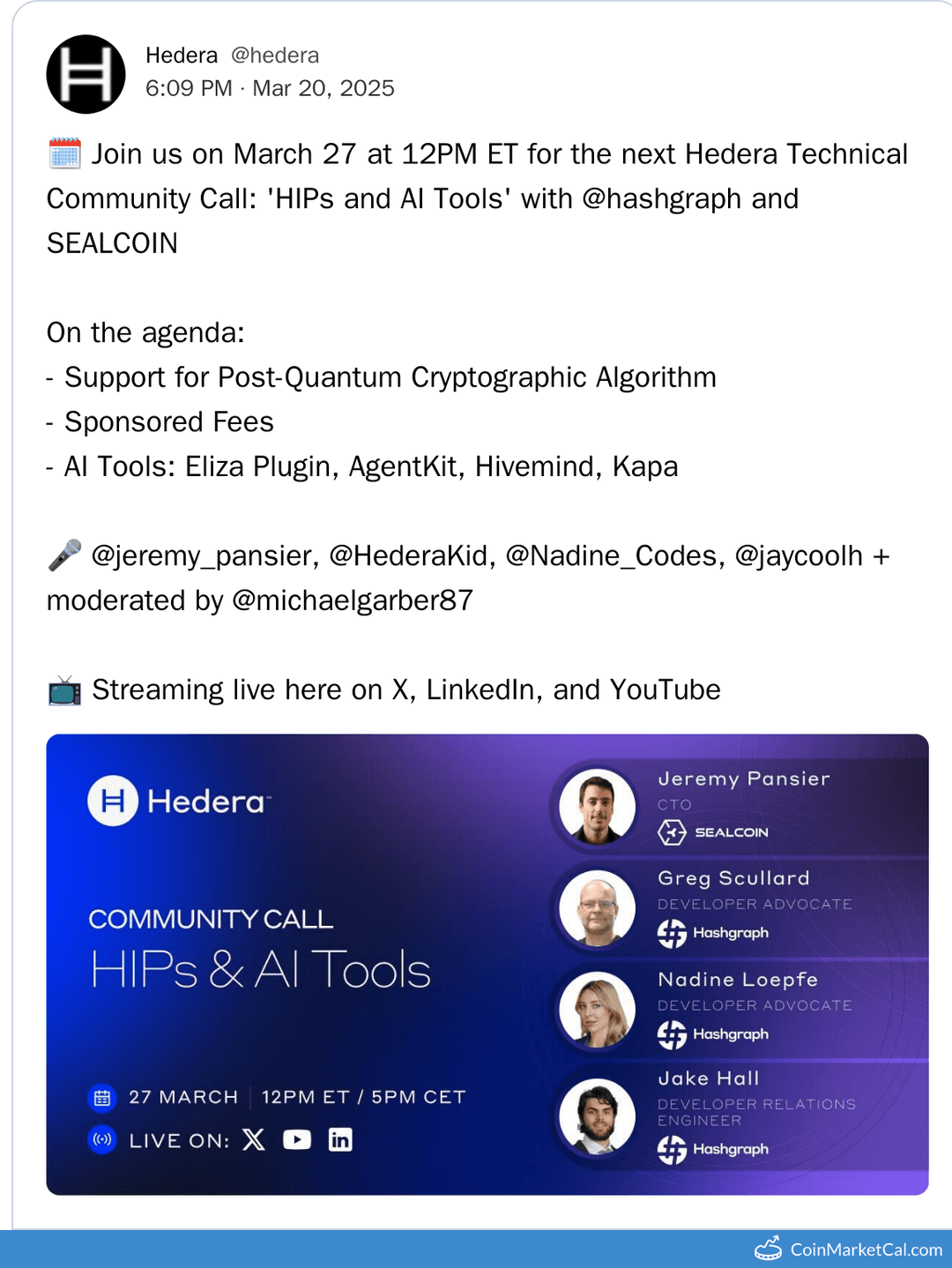 Hedera Technical Community Call