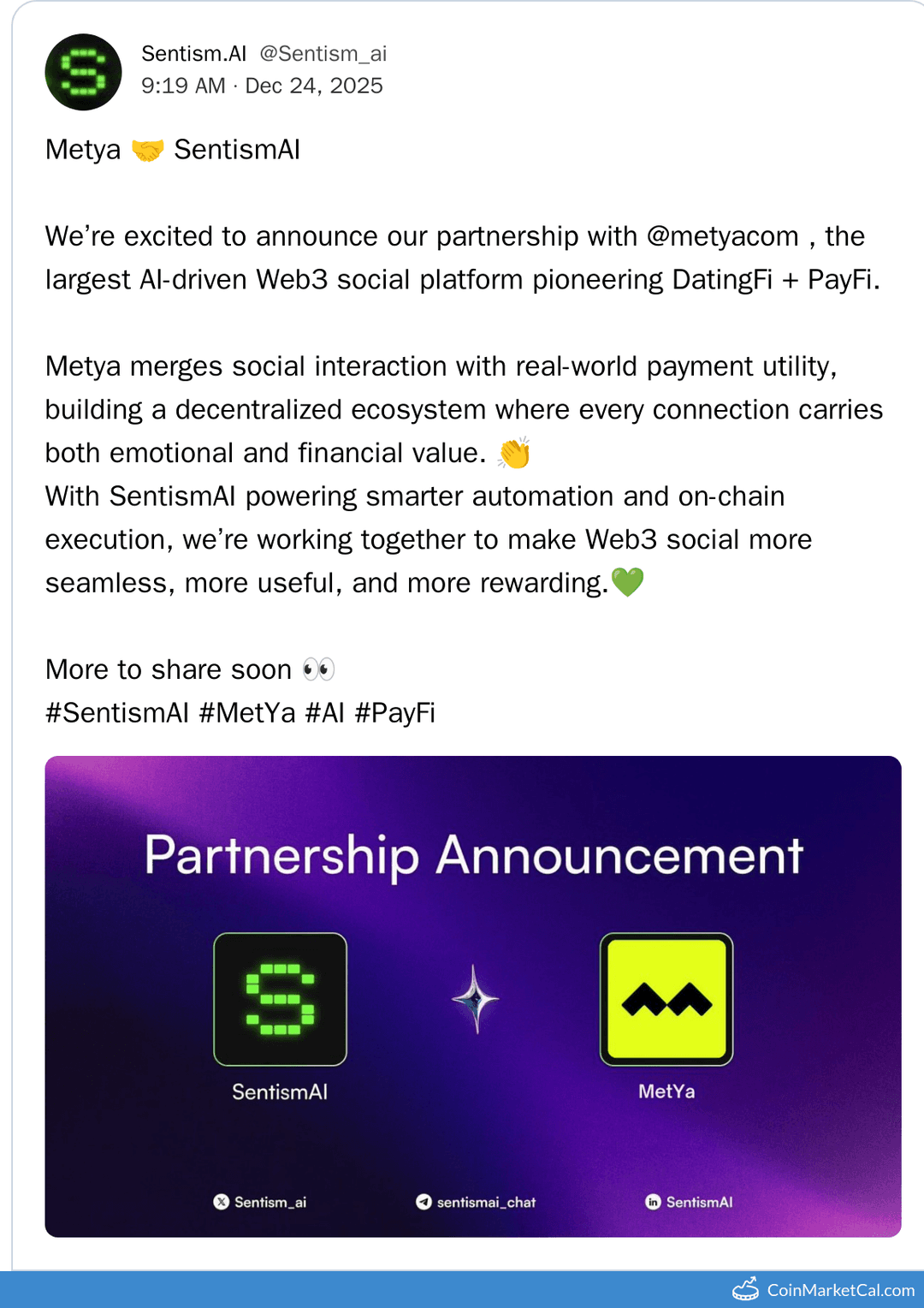 Metya & Sentism.AI Partnership