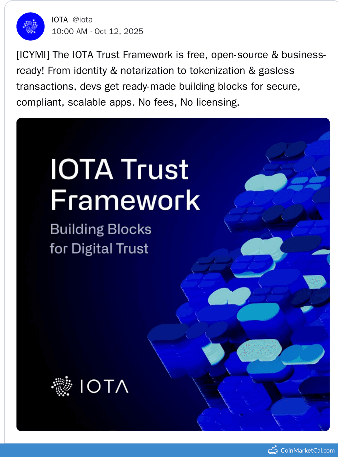IOTA Trust Framework Launch