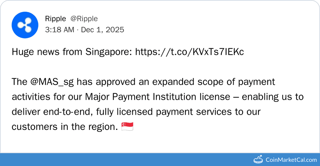 Ripple USD MAS License Expansion