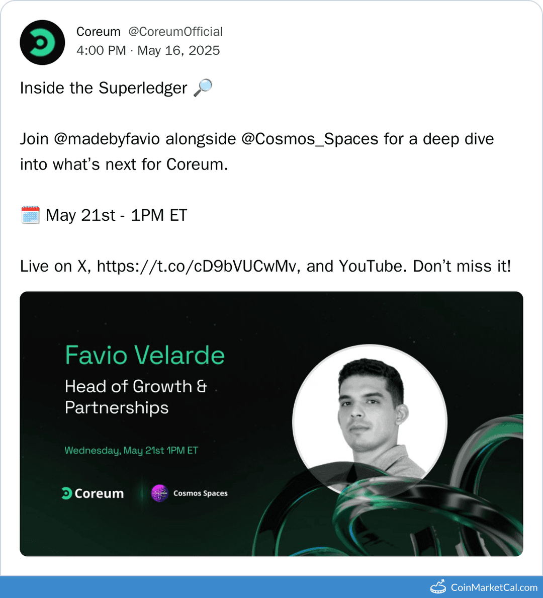 Coreum Superledger AMA with Favio Velarde