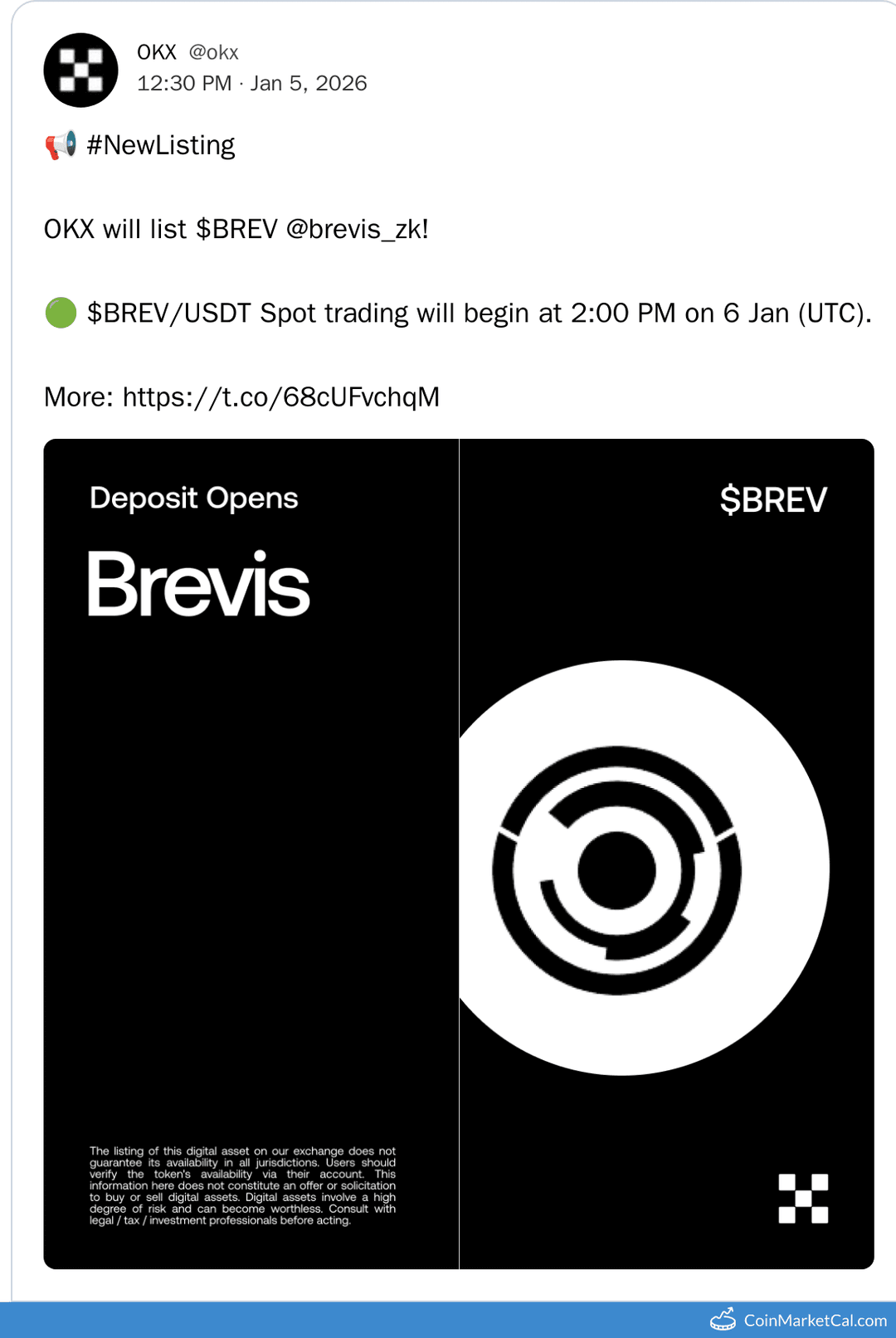 OKX Brevis Listing