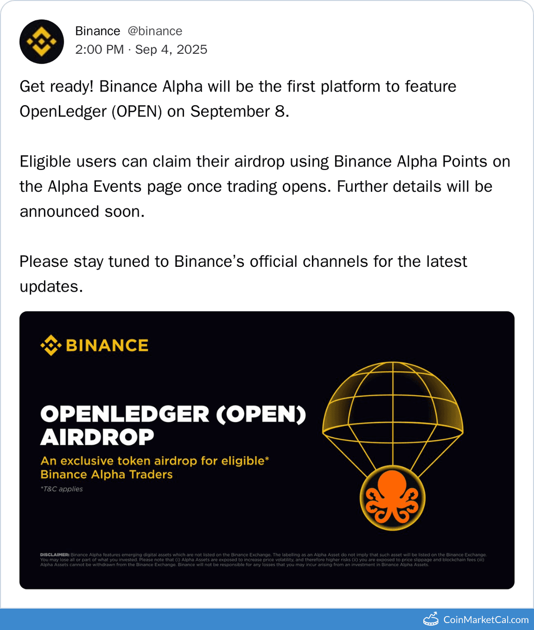 OpenLedger Binance Alpha Listing